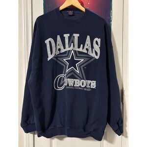 Galt Sand Dallas Cowboys NFL Graphic Sweatshirt XX Large Navy Blue Men 90s